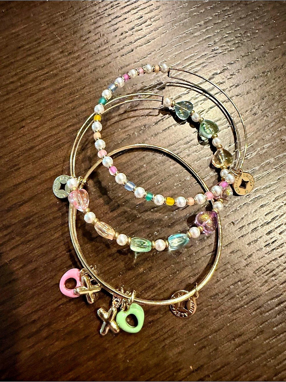 Alex and Ani XOXO Bracelet Set of 3 Multicolor